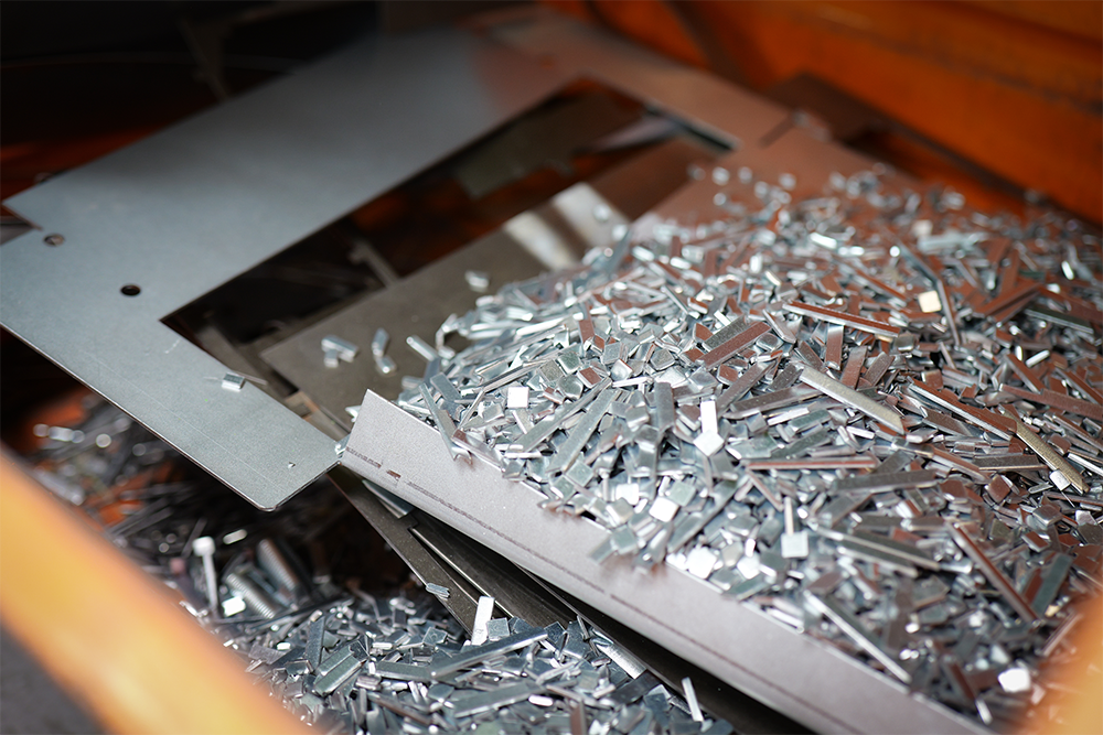 Chutes-alu-Mei-industries Chutes de métal triées pour le recyclage